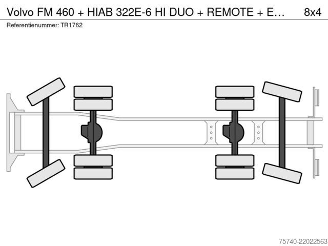 Camião-grua Volvo FM 460 + HIAB 322E-6 HI DUO + REMOTE + EURO 5