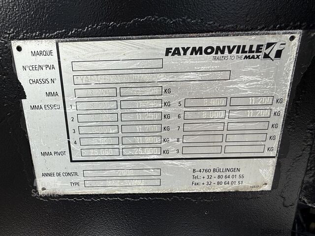 Dieplader voor het vervoeren van bouwmachines FAYMONVILLE FAYMONVILLE STZ-6WAU – 6 AXLES – 92.2GVW