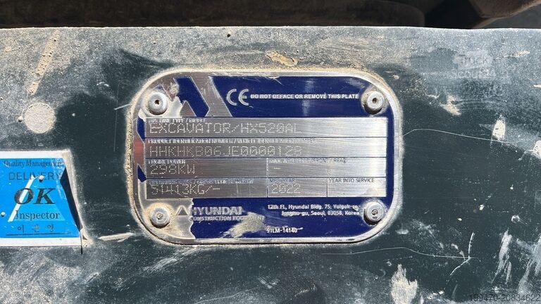 Tela-alustainen kaivinkone Hyundai HX520AL