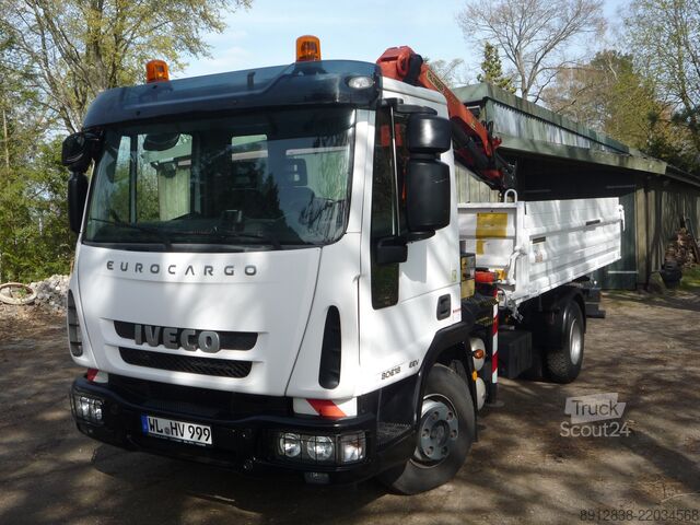 Грузовик / 3-сторонний самосвал с краном и грейфером Iveco 80 E 18 EEV