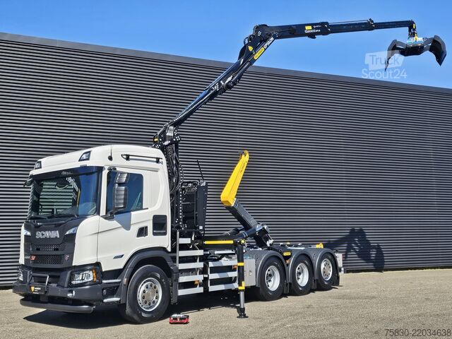 Sistema a braccio con gancio Scania G460 8x4*4 XT / PALFINGER EPSILON Q200 KRAAN + ...