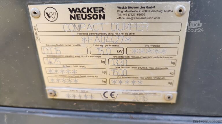 Minivolquete Wacker Neuson DT15
