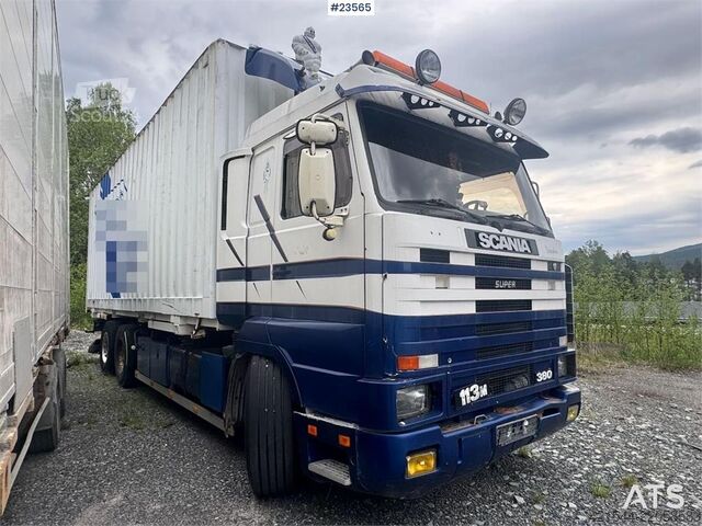 Chassis met cabine Scania R113 Container Chassis – Container with Side Openi