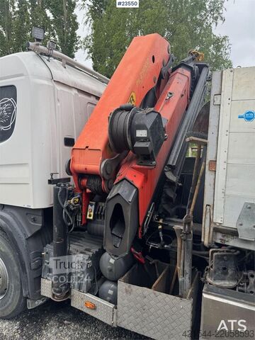 Tovornjak z žerjavom Scania P124 Tridem Hooklift & Crane Truck – Hooklift Cont