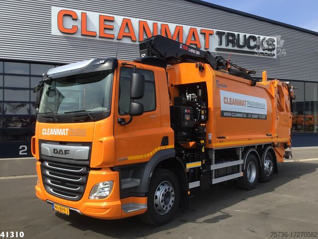 Véhicule de collecte des déchets DAF FAN CF 340 Hiab 23 ton/meter laadkraan
