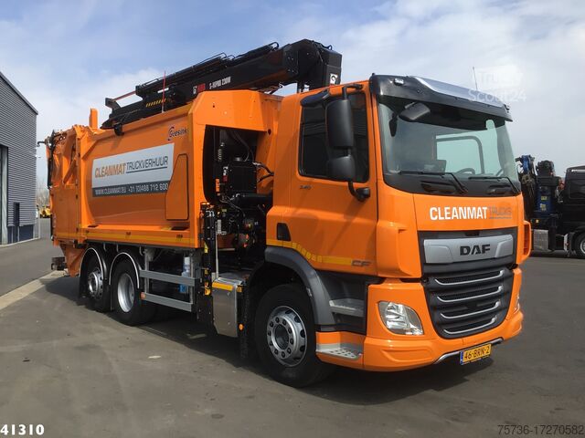 Véhicule de collecte des déchets DAF FAN CF 340 Hiab 23 ton/meter laadkraan