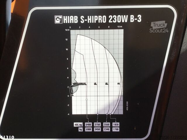 Véhicule de collecte des déchets DAF FAN CF 340 Hiab 23 ton/meter laadkraan