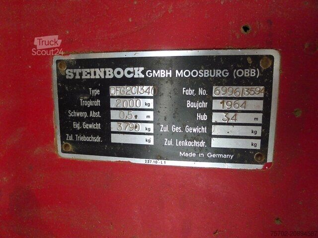 Chariot élévateur frontal Steinbock DFG2C/340 Gabelstapler 2T Tragkraft