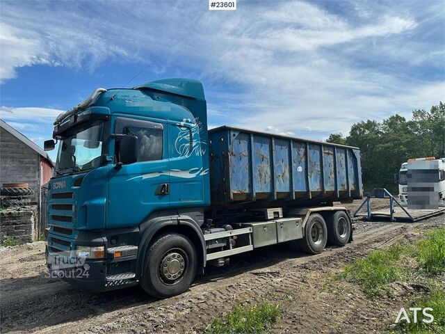 System med krogarm Scania R500 6x2 Hooklift Truck with Body WATCH VIDEO