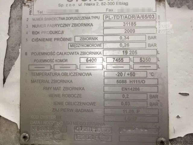 Camion-citerne Scania R380 6X2 19200 LITER TANK,MANUAL GEARBOX