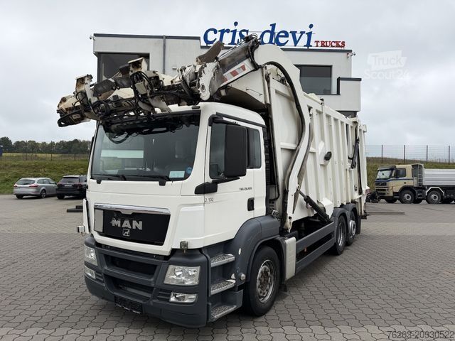 Camião de lixo MAN TGS 26.320 6x2 BL Faun Frontlader