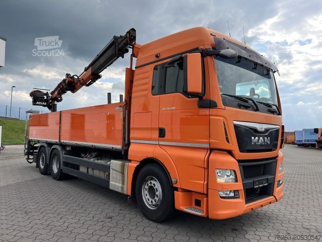 Γερανός τοποθετημένος σε φορτηγό MAN TGX 26.480 6x2 Atlas 145.2 Kran Baustoff / AHK