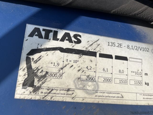 LKW mit Pritsche & Plane MERCEDES-BENZ 2541 6x2 Atlas 135.2E Pritsche 8,20 m