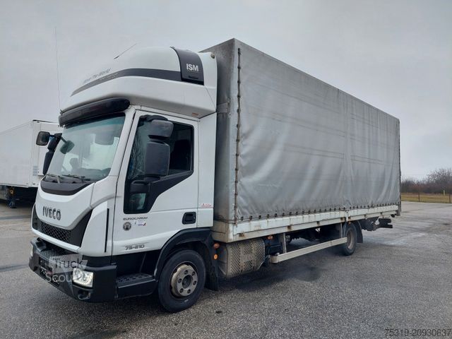 Camion bâché IVECO 75E21 4x2 LBW Nutzlast 3t 18 Paletten