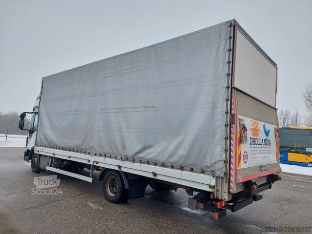 Gardinsided kassevogn IVECO 75E21 4x2 LBW Nutzlast 3t 18 Paletten