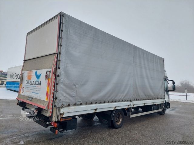 Gardinsided kassevogn IVECO 75E21 4x2 LBW Nutzlast 3t 18 Paletten