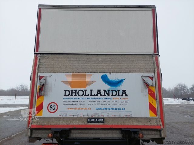 Gardinsided kassevogn IVECO 75E21 4x2 LBW Nutzlast 3t 18 Paletten