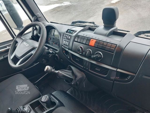 Gardinsidad skåpbil IVECO 75E21 4x2 LBW Nutzlast 3t 18 Paletten