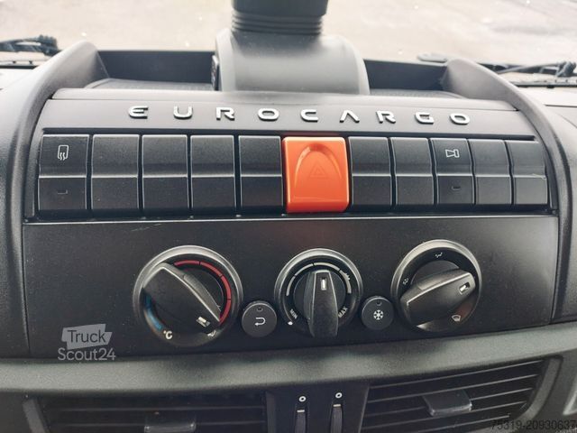 Gardinsidad skåpbil IVECO 75E21 4x2 LBW Nutzlast 3t 18 Paletten