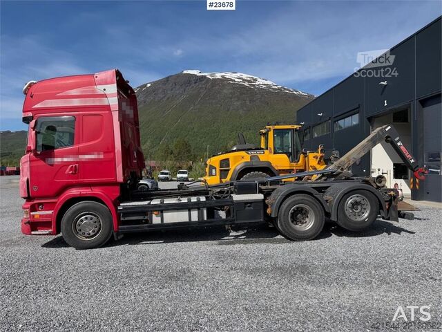 System med krokarm Scania R480 6x2 hook truck w/ crane hydraulics and replac