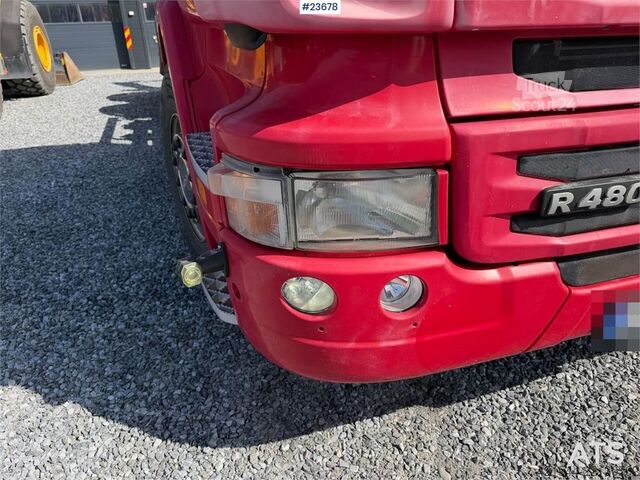 System med krokarm Scania R480 6x2 hook truck w/ crane hydraulics and replac