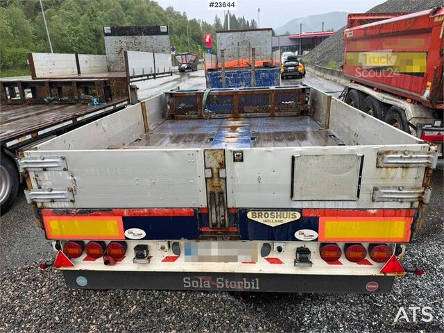 Broshuis semirremolque de cama baja de 3 ejes con una extensión de 6 m Broshuis 3 akslet well semi-trailer with a 6 m extension