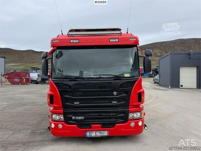 Behajtási jármű Scania P320 6x2 tow truck w/ Falkum body, double deck, gl