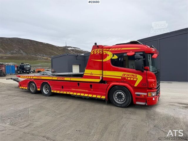 Behajtási jármű Scania P320 6x2 tow truck w/ Falkum body, double deck, gl