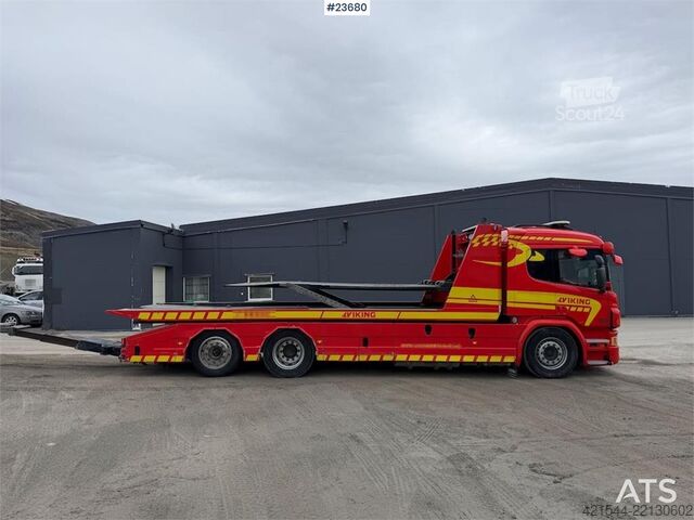 Behajtási jármű Scania P320 6x2 tow truck w/ Falkum body, double deck, gl