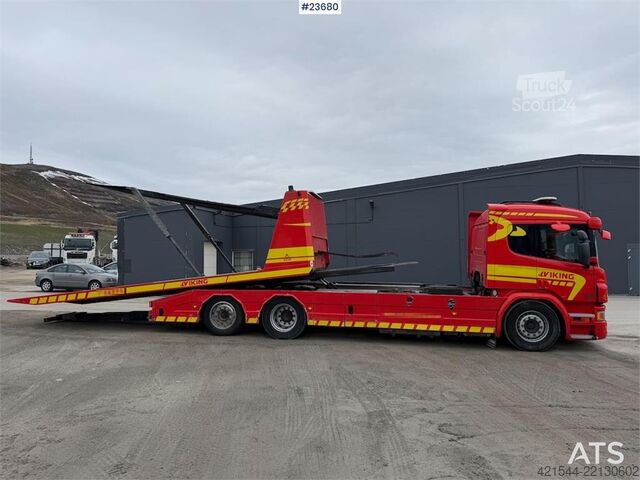 Behajtási jármű Scania P320 6x2 tow truck w/ Falkum body, double deck, gl