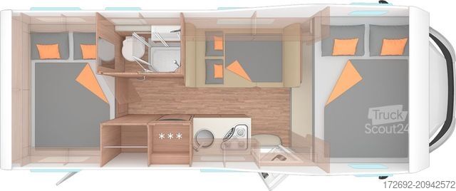 Alkoven karavan WEINSBERG CaraHome 650 DG