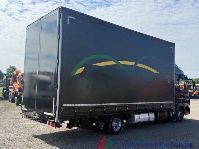 Autocarro con pianale e telone Iveco 100E220 Jumbo Schiebeplanen Gr. Haus Standklima