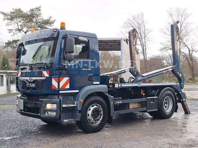 Camion benne à bras amovible MAN TGM 15.250 MEILLER AK 10 - SCHALTGETRIEBE - 16t