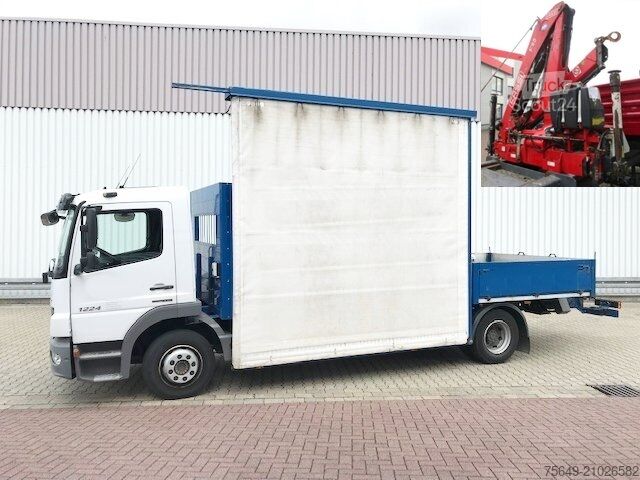 Бортовой грузовик Mercedes-Benz Atego 1224 L 4x2 Atego 1224 L 4x2 Glastransporter, gegen Aufpreis Heckkran Fassi F95A21
