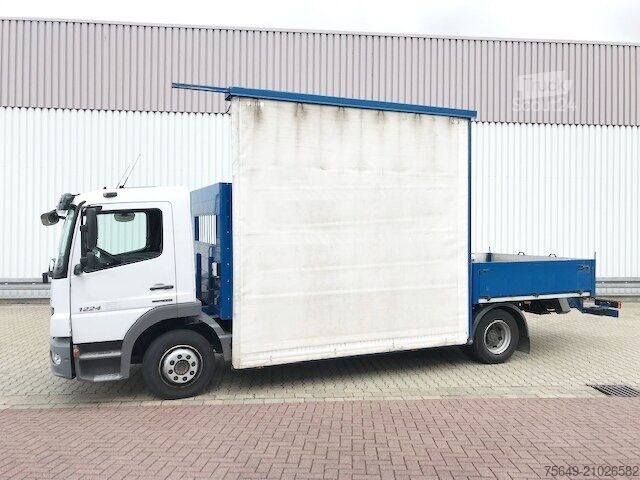 Flatbed truck Mercedes-Benz Atego 1224 L 4x2 Atego 1224 L 4x2 Glastransporter, gegen Aufpreis Heckkran Fassi F95A21