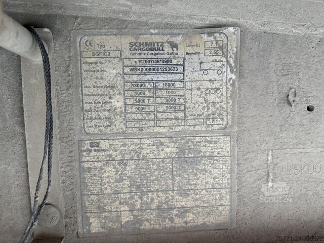 Damper Schmitz Cargobull GOTHA ZD 21 PRZYCZEPA TANDEMOWA WYWROTKA