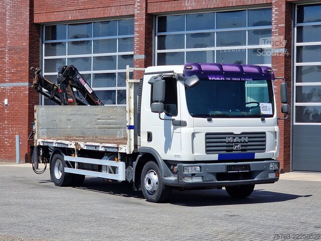 Ciężarówka z dźwigiem MAN TGL 12.210 - HIAB 077 DUO Crane / Grua - Manual...