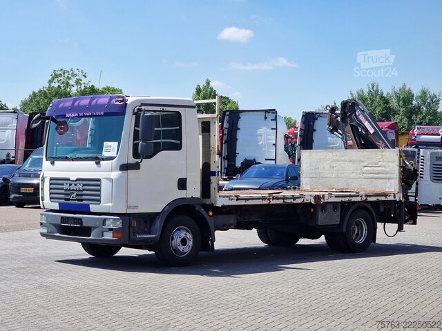 Ciężarówka z dźwigiem MAN TGL 12.210 - HIAB 077 DUO Crane / Grua - Manual...