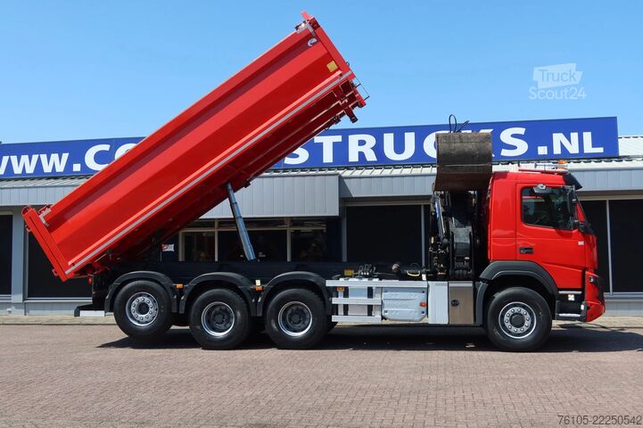 Camion-grue Volvo FMX 420 Kipper+Kraan H.M.F. 1943Z2 Rotor+Grijper