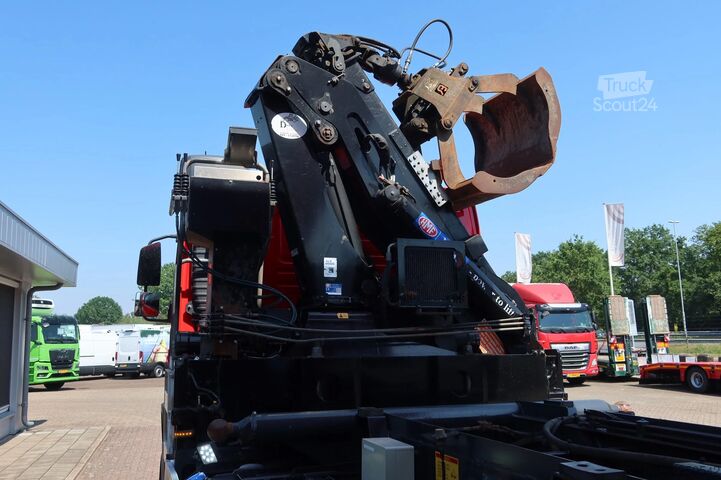 Camion-grue Volvo FMX 420 Kipper+Kraan H.M.F. 1943Z2 Rotor+Grijper