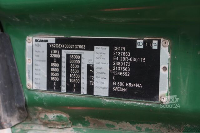 Система крюкообразных рычагов Scania G500 NGS XT/ 8X4NA/ JOAB 24T/ PTO-EG/