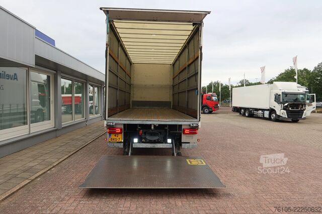 انزلاق القماش المشمع DAF CF 410 Schuifzeil + Dhollandia klep 2500 kg