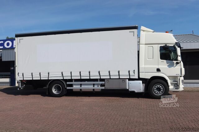 انزلاق القماش المشمع DAF CF 410 Schuifzeil + Dhollandia klep 2500 kg