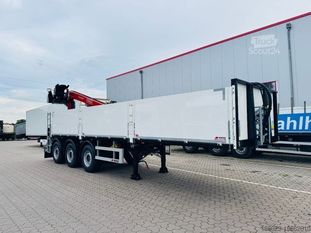 Auflieger Wiese Baustoffauflieger - Heckkran Kran Fassi