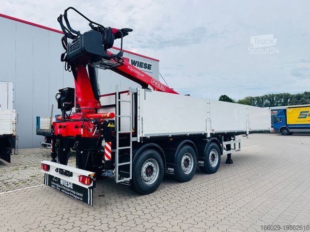 Naczepa  Wiese Baustoffauflieger - Heckkran Kran Fassi