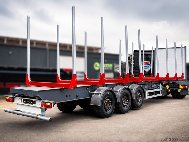 Poluprikolica za transport trupaca  Euromix Rundholz 8 Schemel, LIFTACHSE