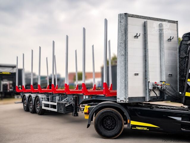 Poluprikolica za transport trupaca  Euromix Rundholz 8 Schemel, LIFTACHSE