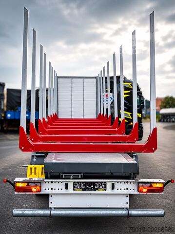 Poluprikolica za transport trupaca  Euromix Rundholz 8 Schemel, LIFTACHSE