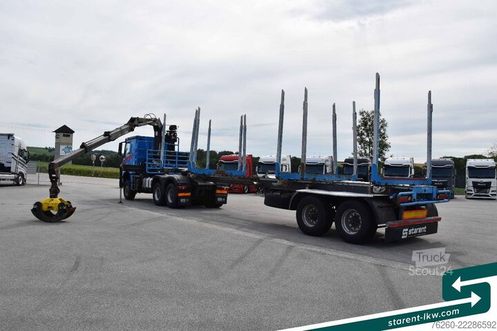 Timberbil MERCEDES-BENZ Arocs 3653 6x6 Penz Holz kran + Ressenig