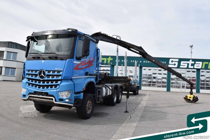 Tractora standard MERCEDES-BENZ Arocs 3653 6x6 Penz Holz kran + Ressenig